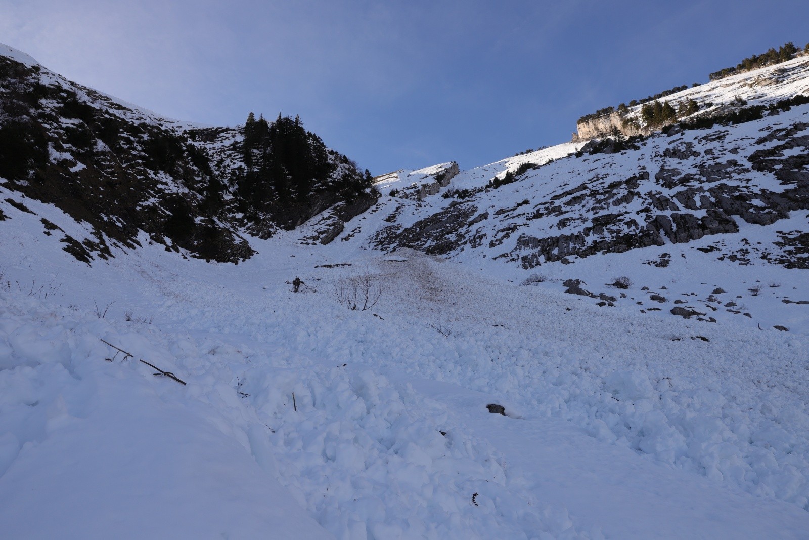&nbsp;Combe aux Chevaux, ravagée par une coulée