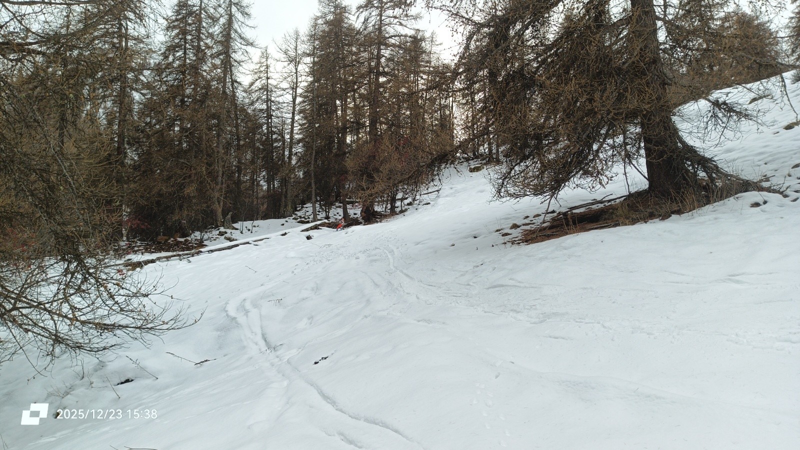 Vers 1600m, fin du ski&nbsp; 