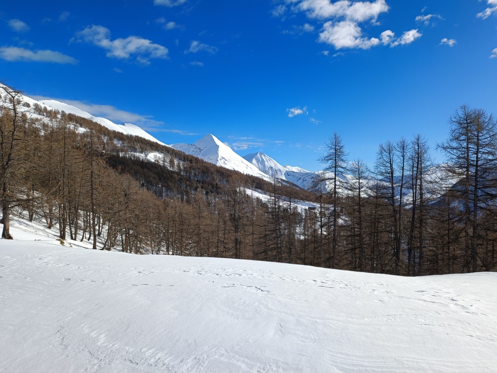 bec de lievre et frema, bien enneigé sur ce versant&nbsp;