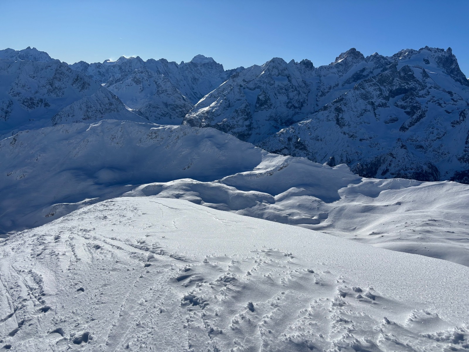 &nbsp;Début descente