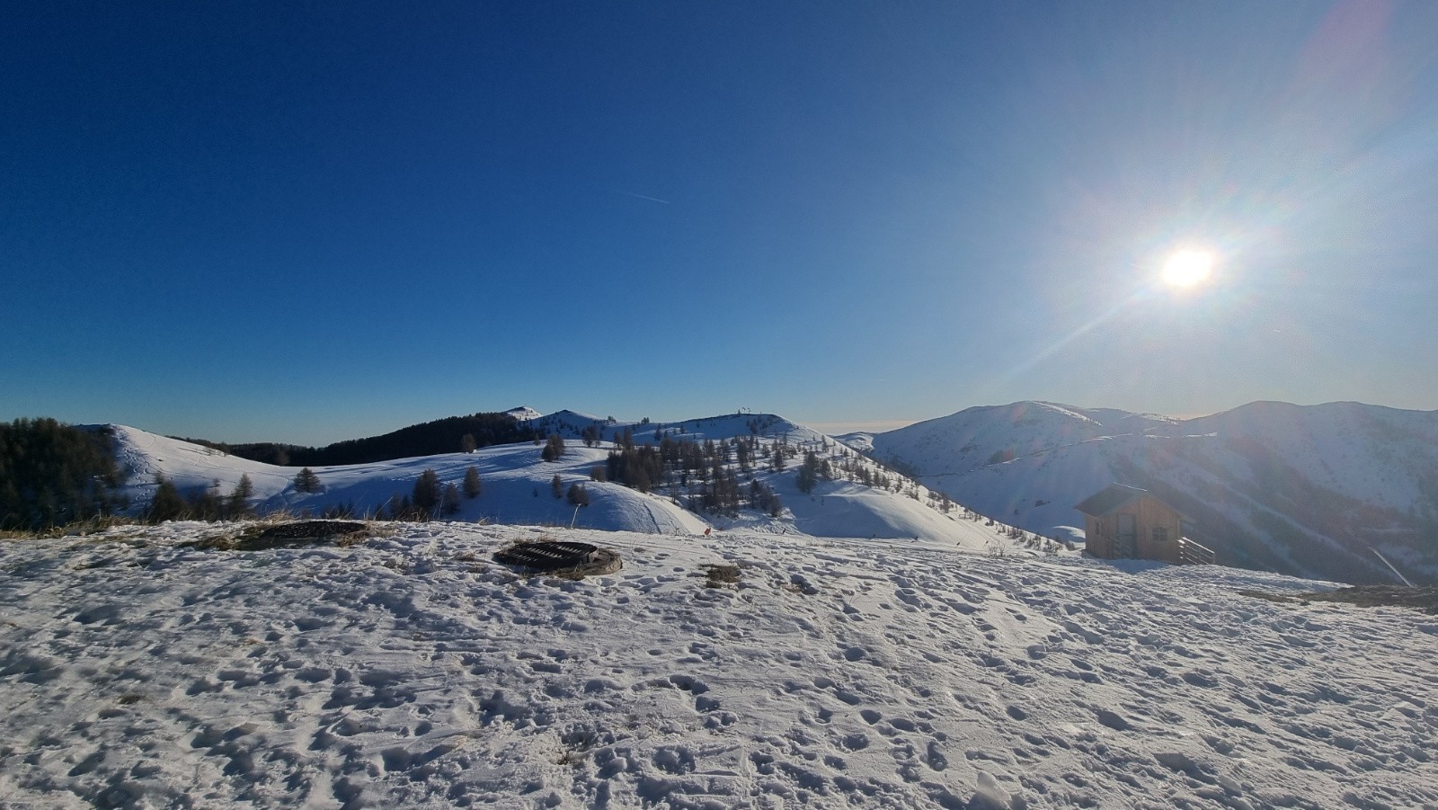 Vue sur les sommets du jour depuis la Dreccia&nbsp;
