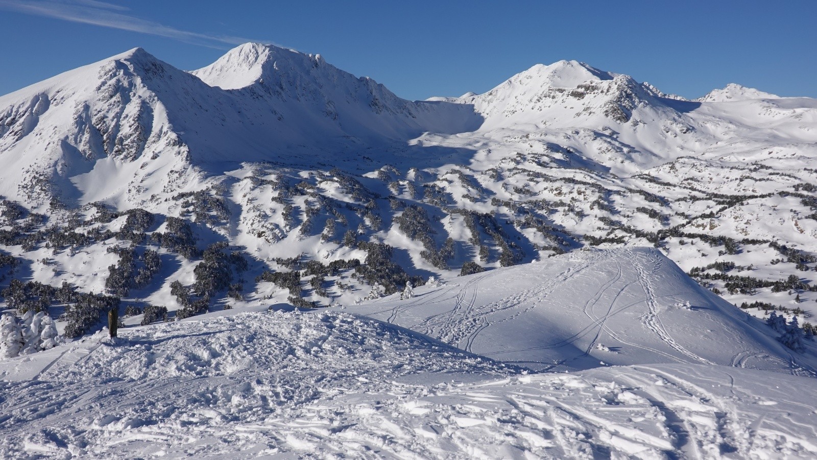 Panorama depuis le Petit Péric, le Puig Péric, le Puig de la Porteille Gran et le Puig de Camporells