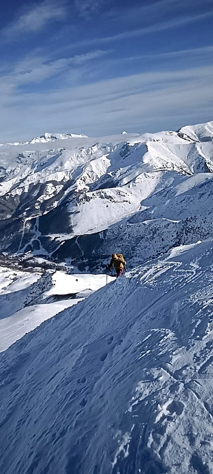 La neige a la montée ne laisse pas présager la descente