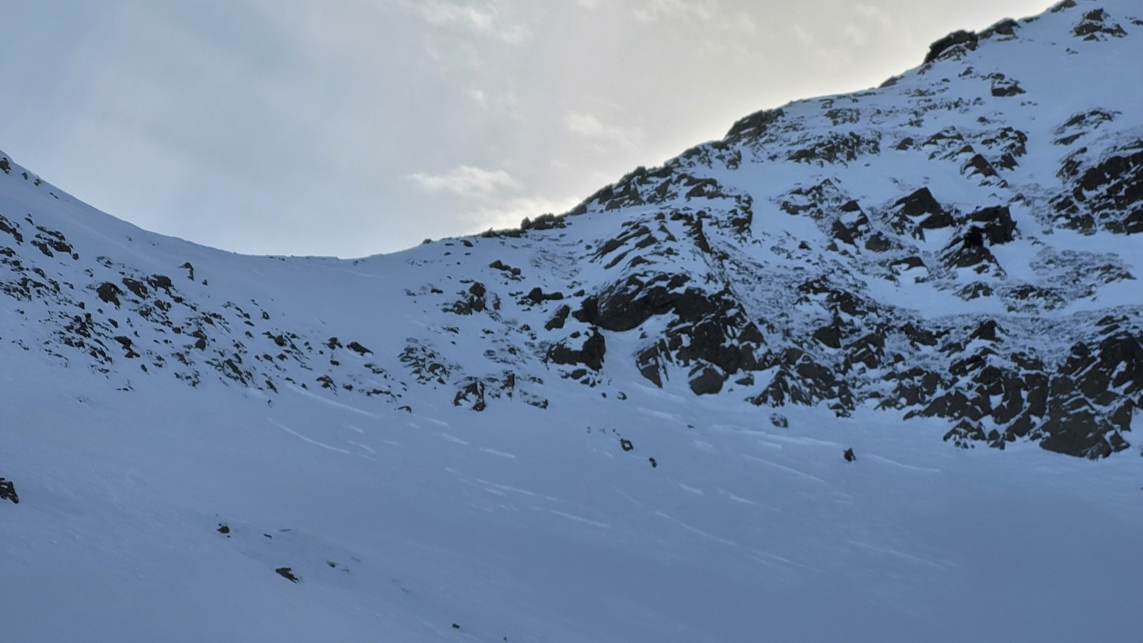 Début de la descente sous le col