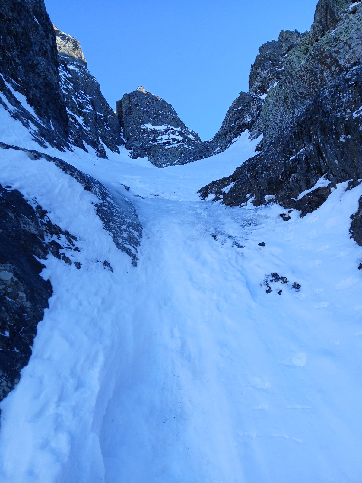 Couloir Péroud2ème ressaut (faible enneigement)&nbsp;