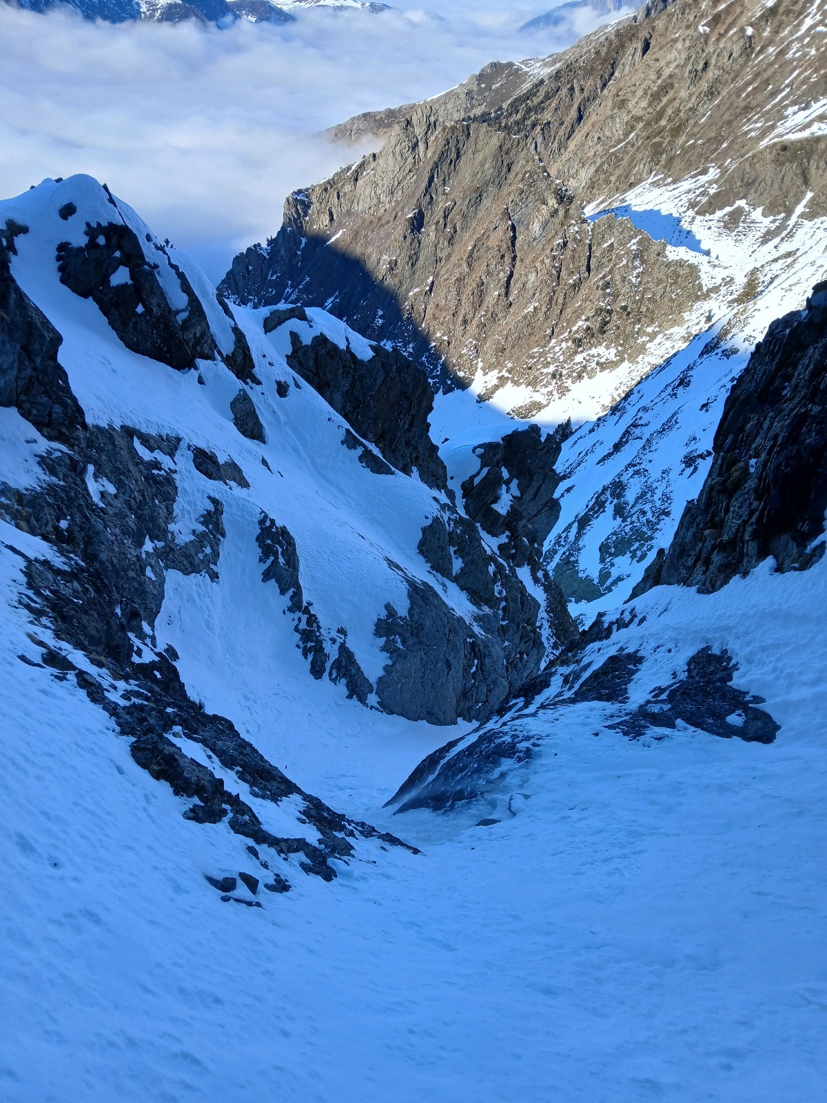 Couloir Péroud2ème ressaut (faible enneigement)