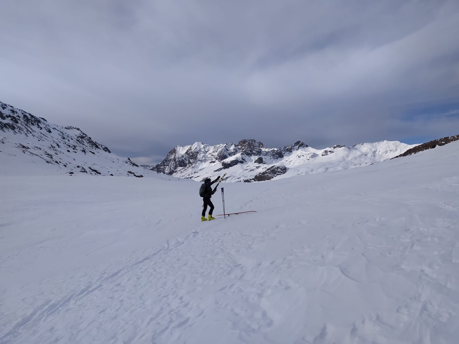 &nbsp;Rechaussage pour la montée du col de la noire