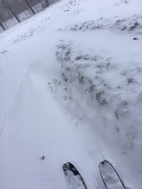 Aujourd'hui le Tapis Vert est en neige soufflée.