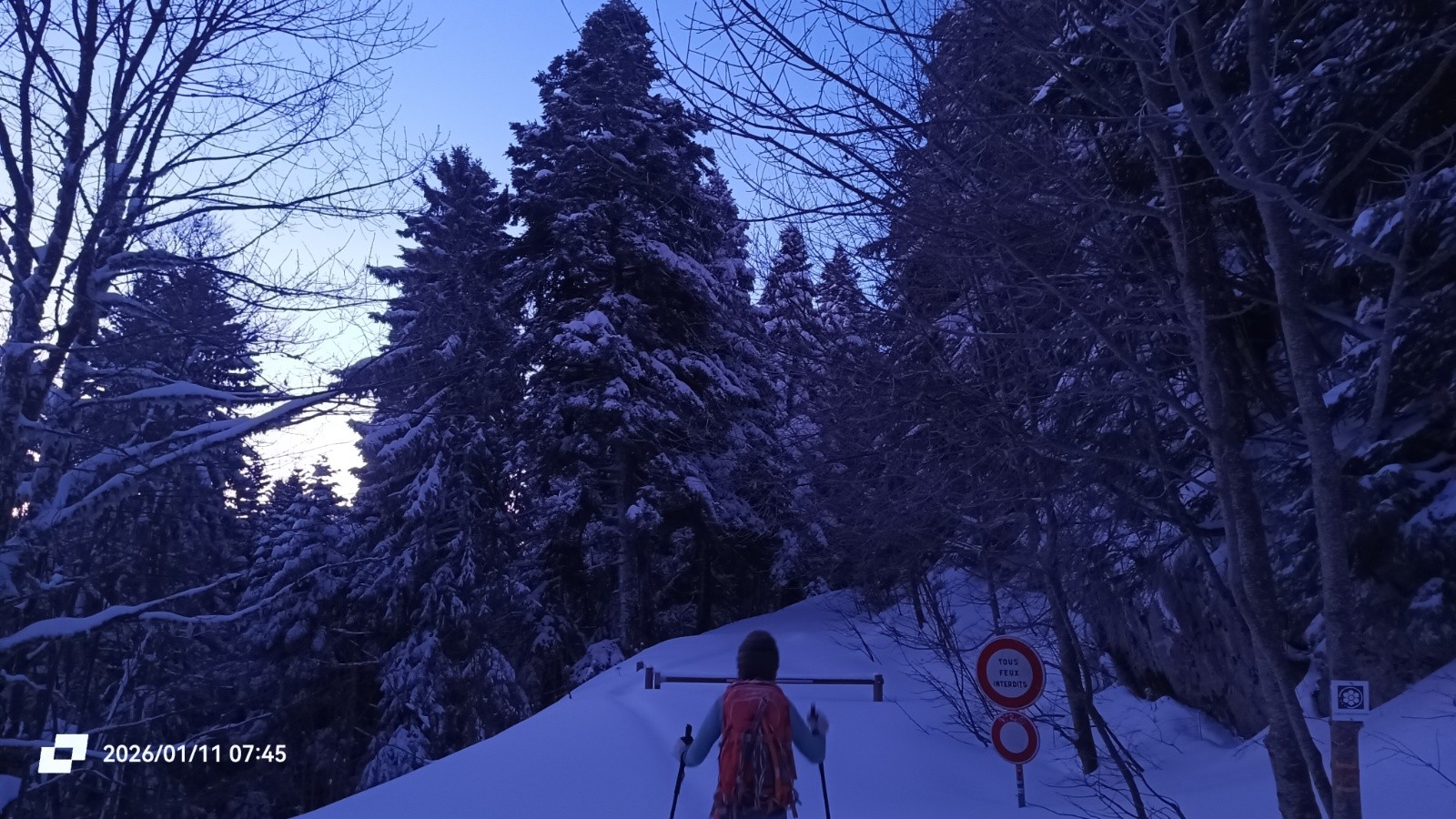 Notre trace de la veille bien recouverte 