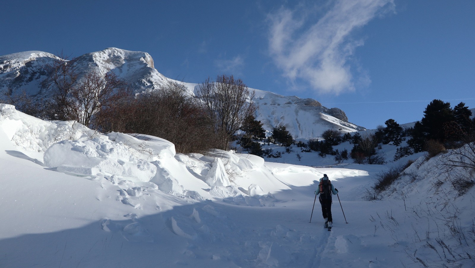 Le travail du vent bien visible dès le départ&nbsp;