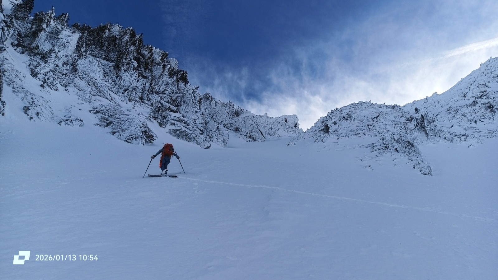 Sous le petit couloir sommital 