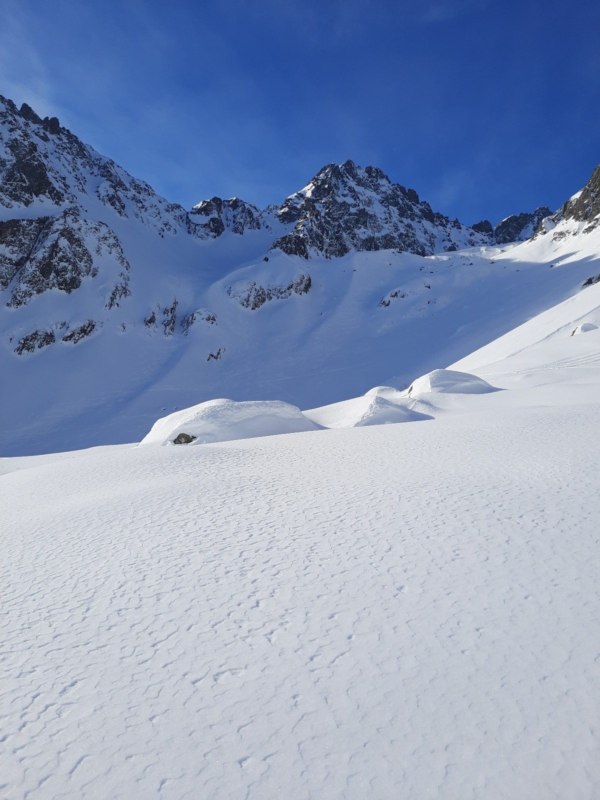 Vers le Roc de Pellegrin en partie skié&nbsp;