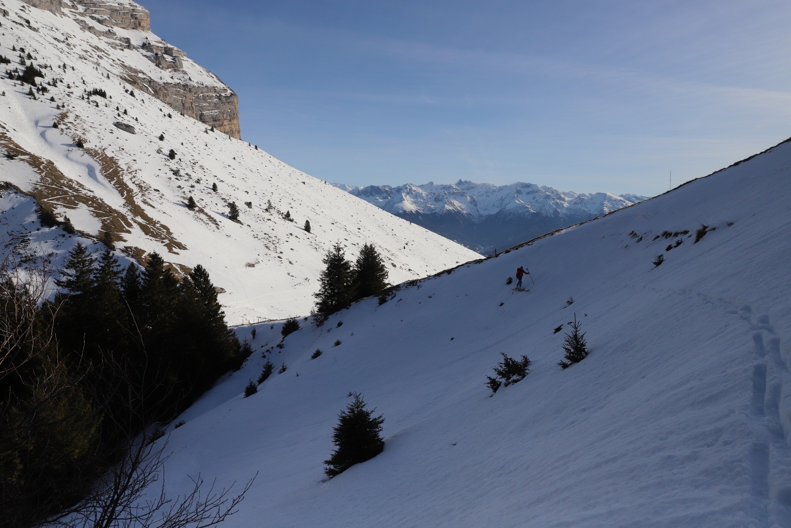 La traversée vers le Roc d'Arguille sous Pravouta