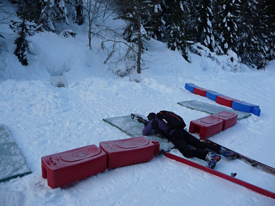 Biathlète : Etienne parfait sa forme pour le Biathlon: ski de rando/chasse au chamois