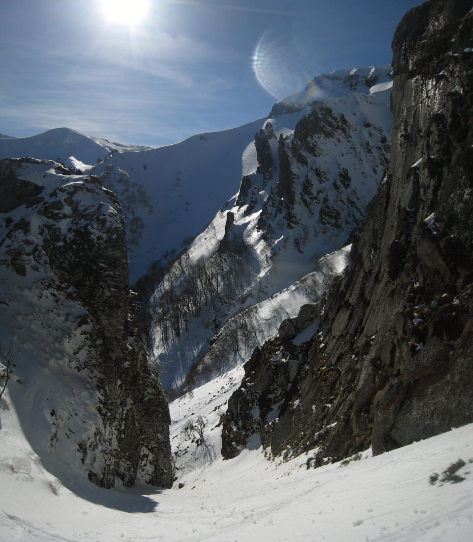 Couloir de l'Arche : avec la Combe du Loup en face