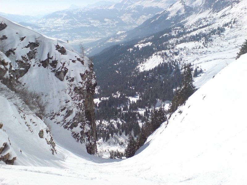 Couloir de la Chorde : Le couloir en excellentes conditions