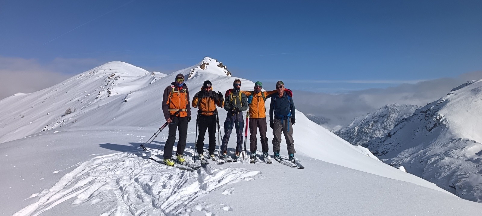 #5 Dream team du jour et la crête qui mène au Pic du Longet Dream team du jour et la crête qui mène au Pic du Longet