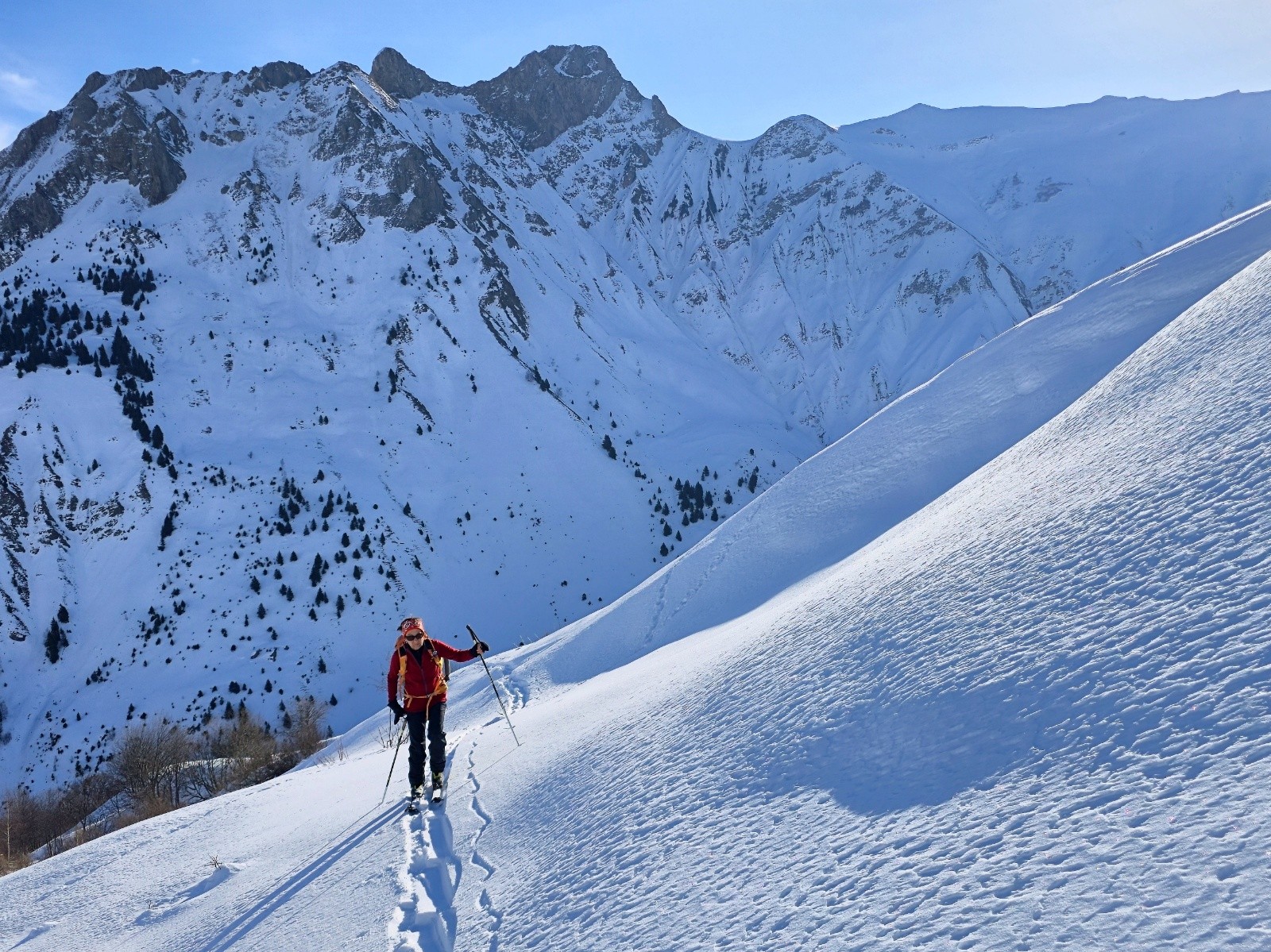 Le plaisir de tracer dans la poudre frisette.&nbsp;