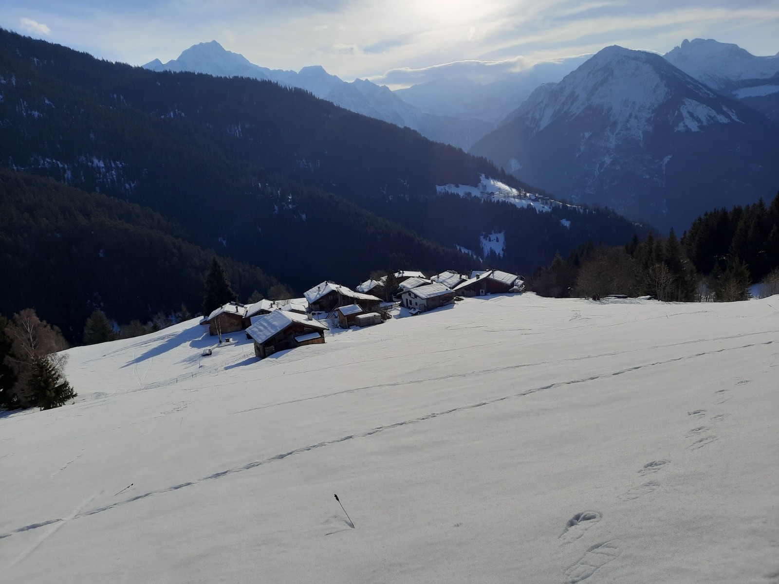 En montant au dessus de la Cave vers par le Bois