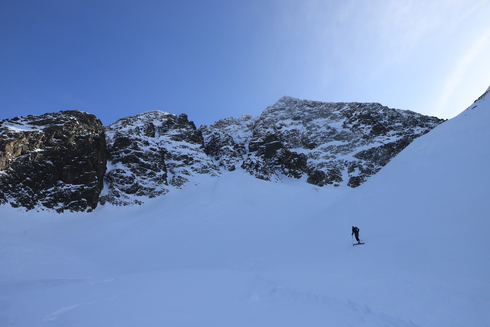 Couloirs W et NW de la Grande Valloire, bien visibles&nbsp;