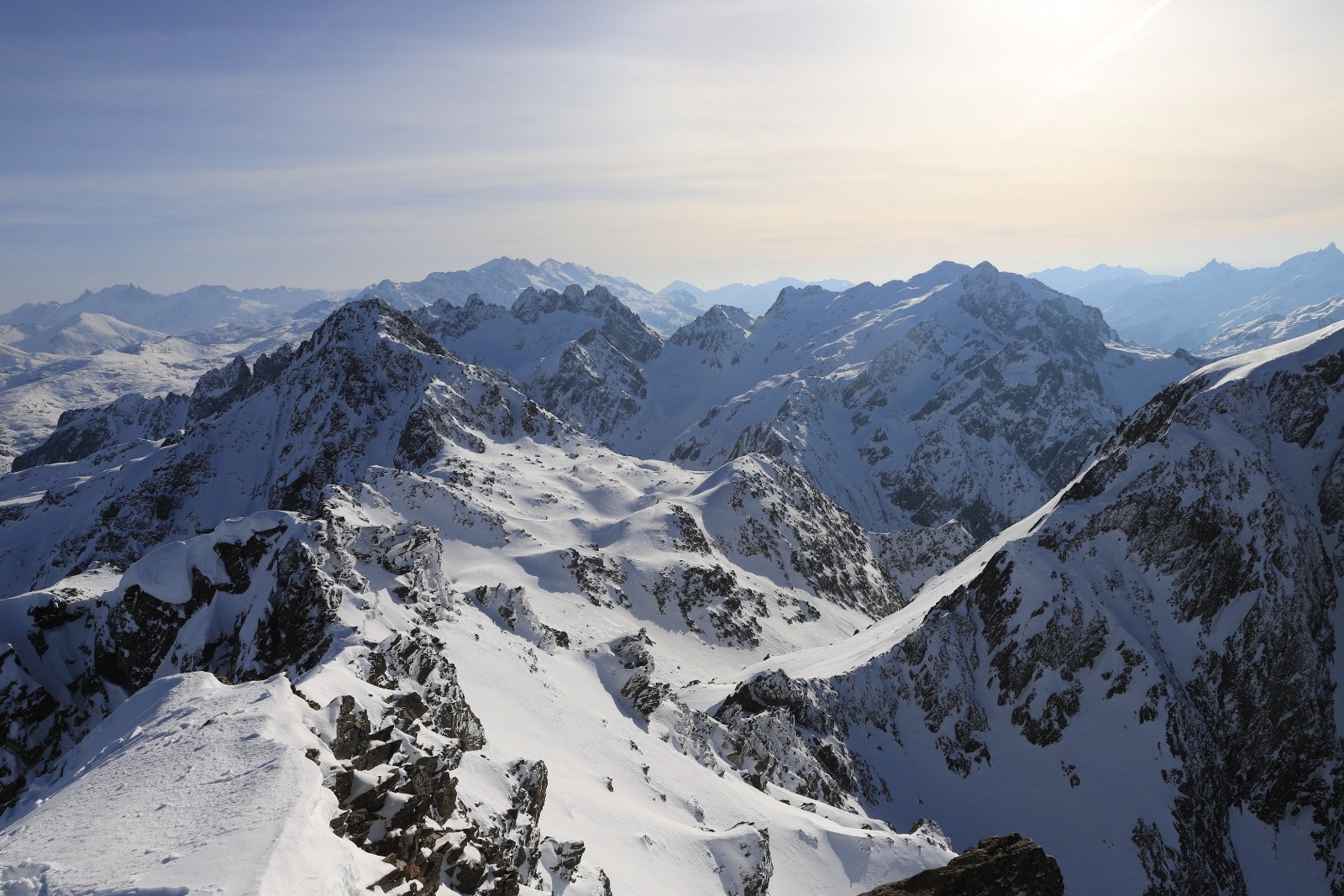 Vue sud, avec le Bec d'Arguille et le Rocher Blanc of course!&nbsp;