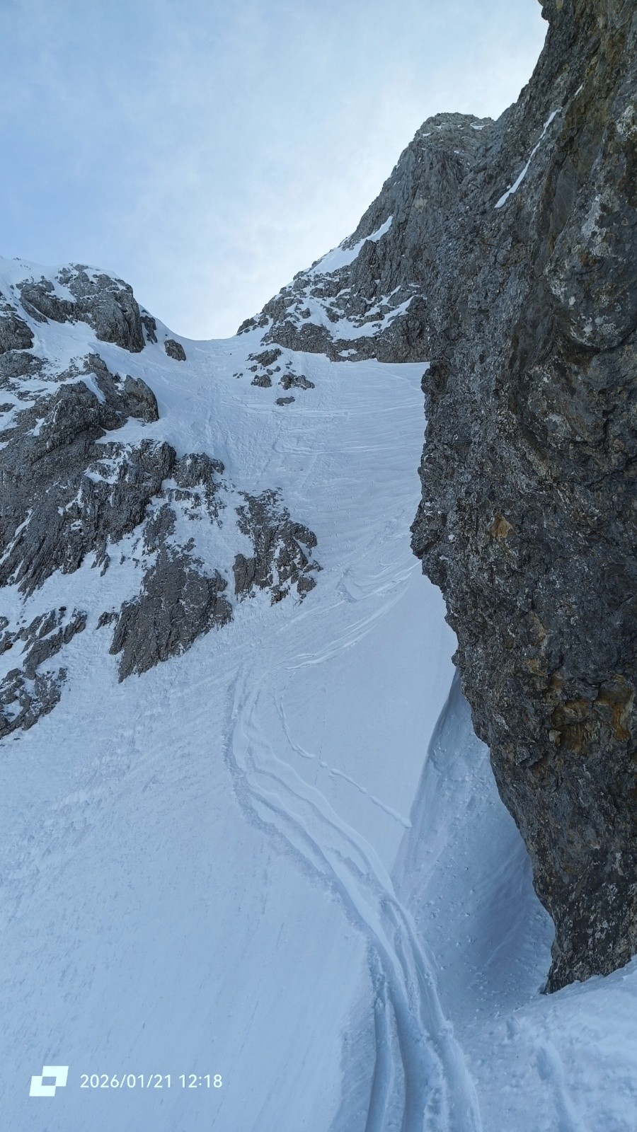 La partie skiante du haut 