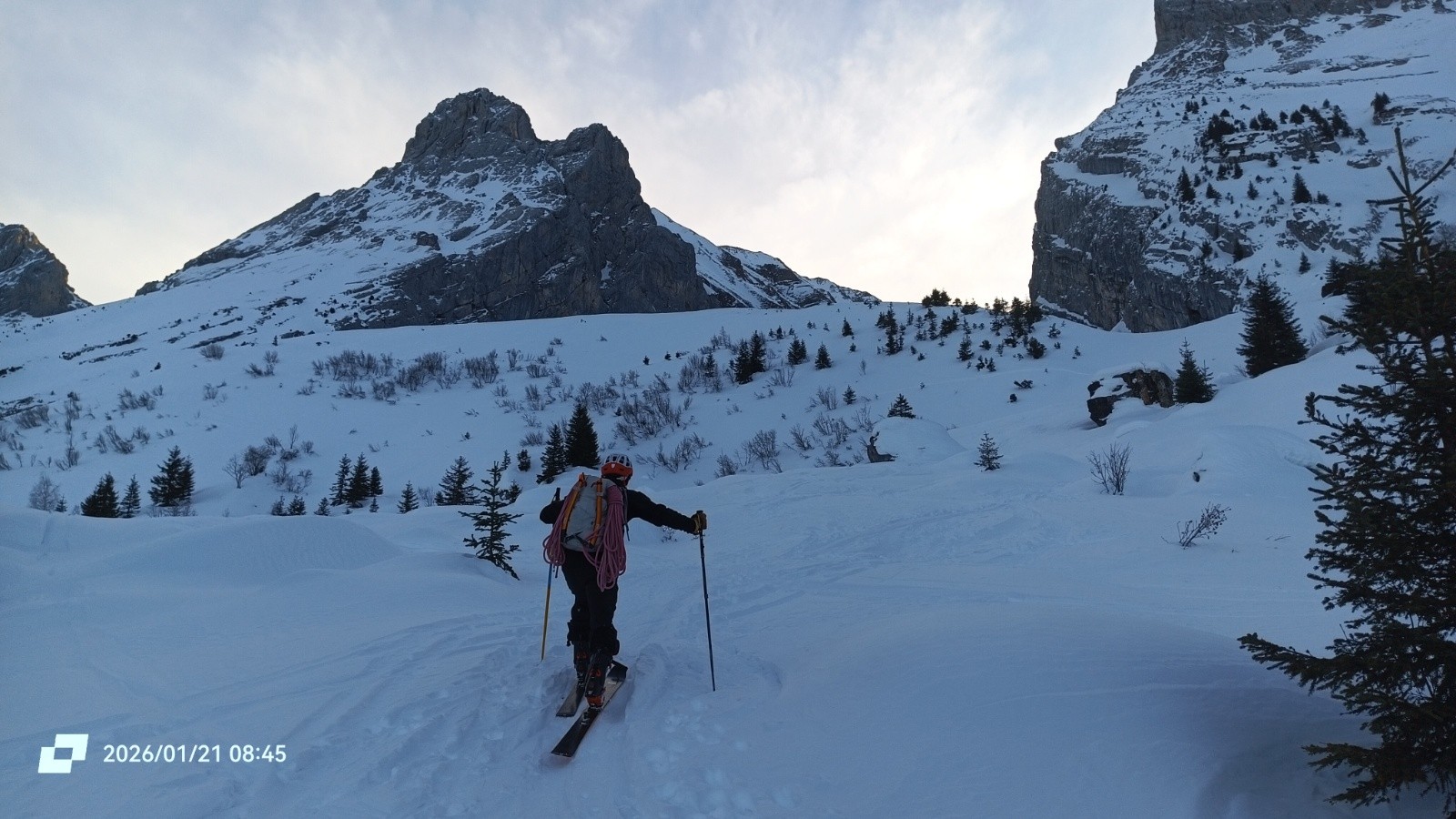 Entrée dans la combe 