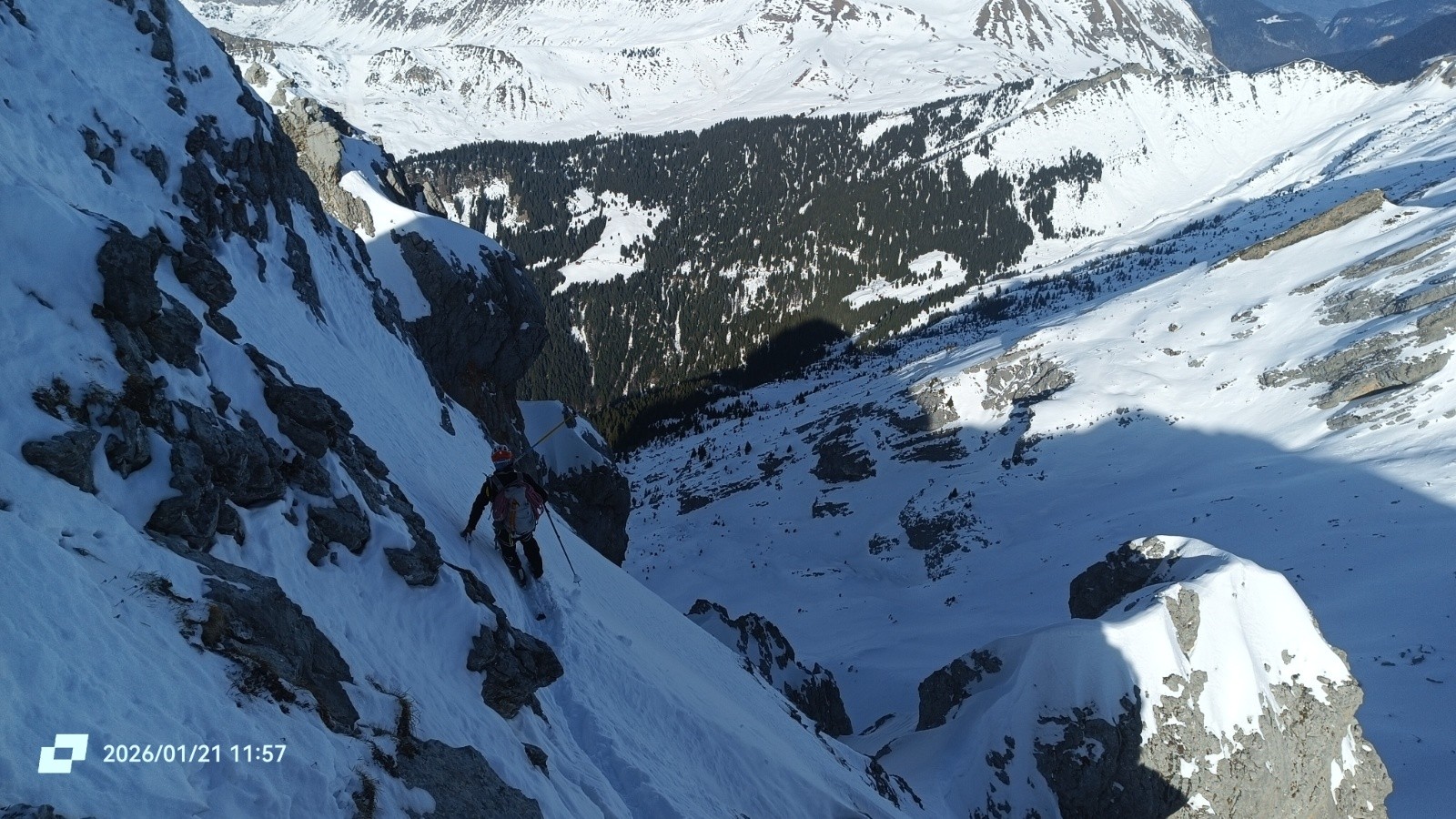 Alain s'engage du sommet 