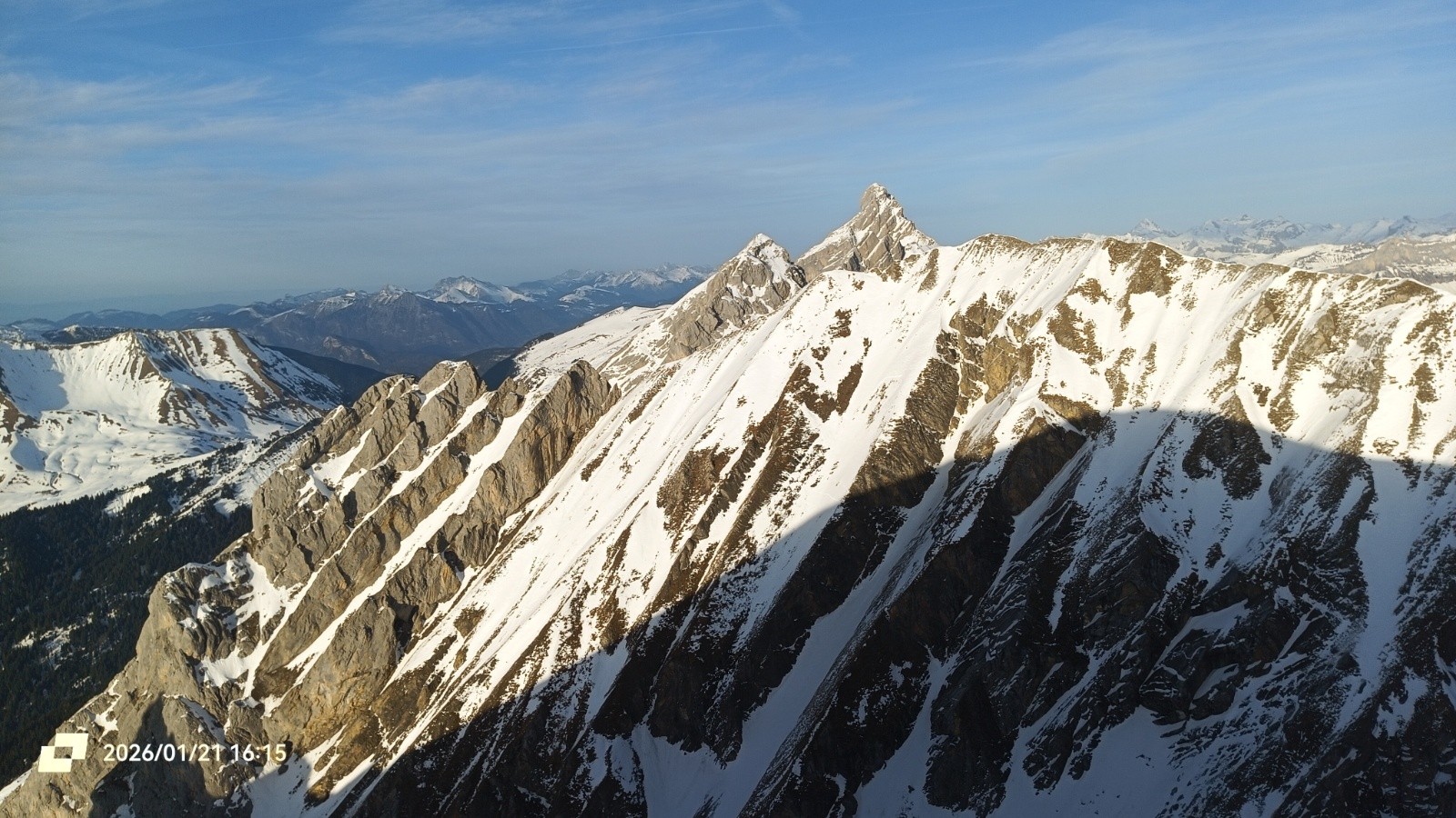 Le sommet matinal depuis Tardevant 