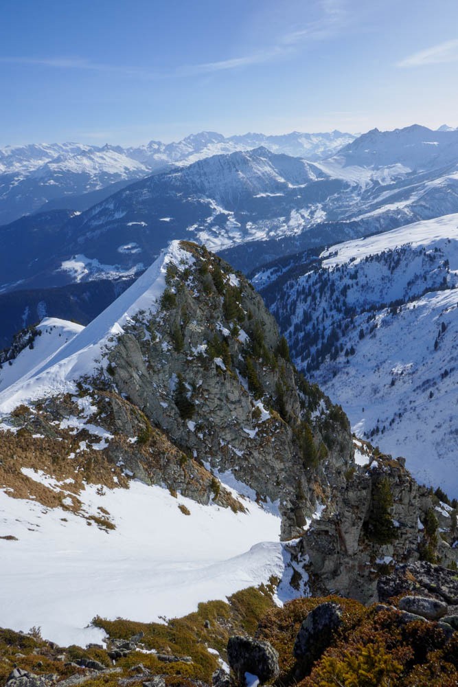 un couloir Sud de la pointe d'Arangles