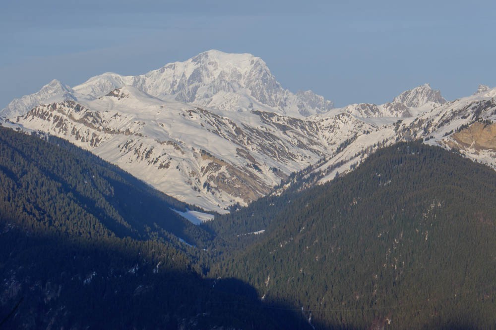 coucher de soleil au Mont Blanc