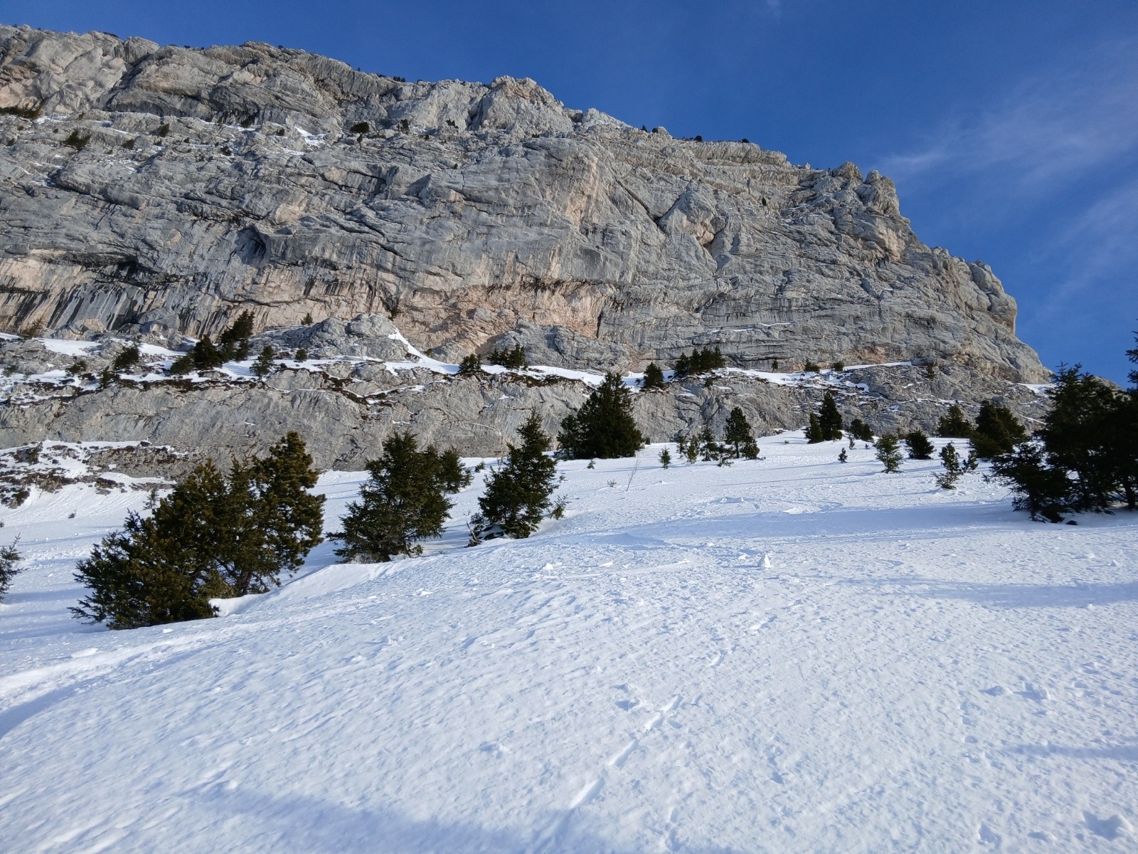 Première descente depuis la niche