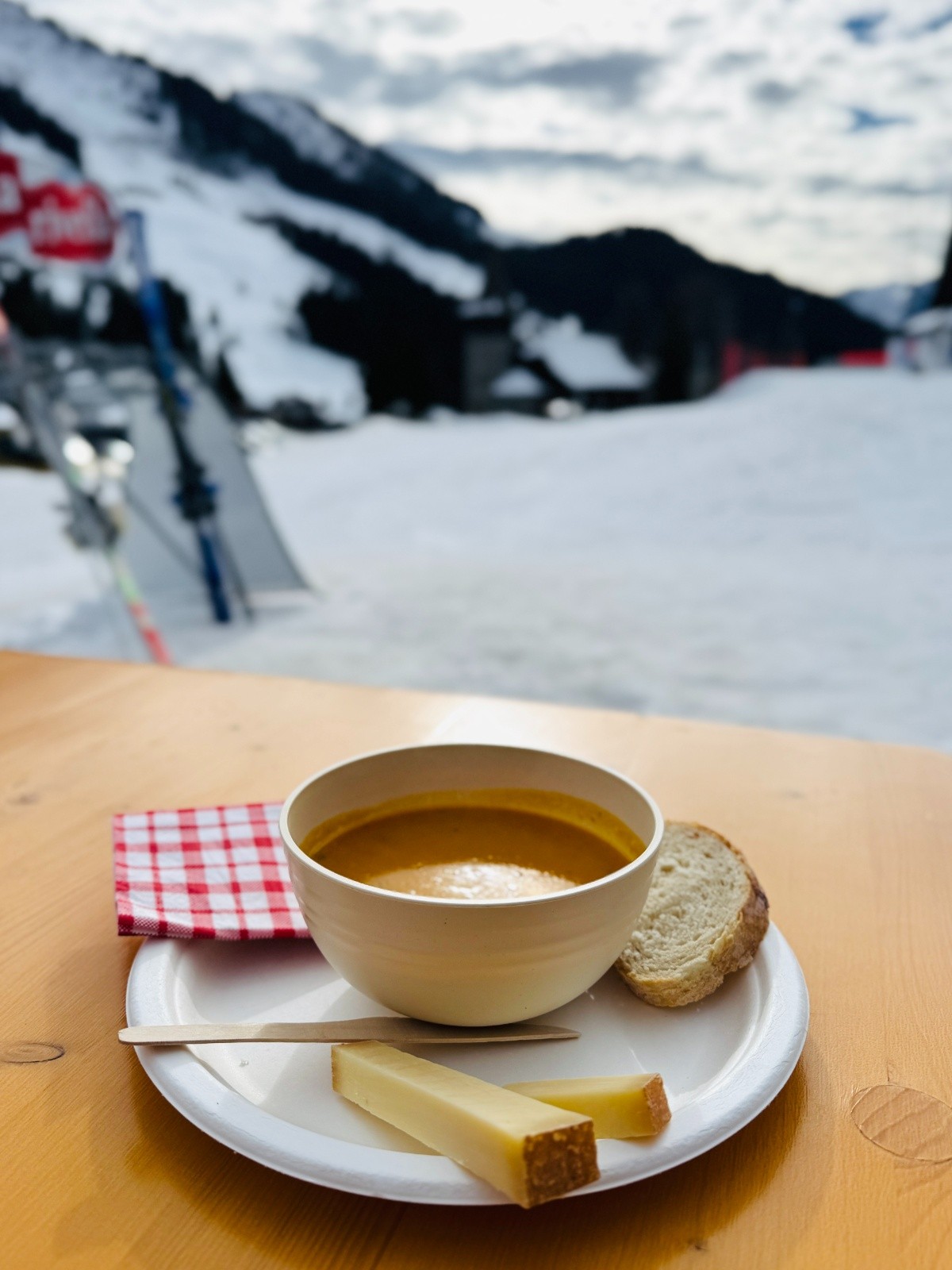 Excellente soupe à la buvette du téléski