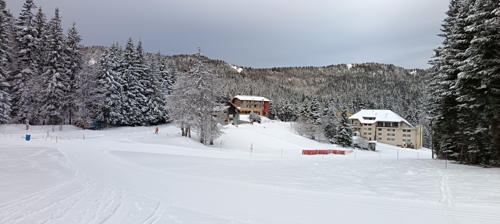 Le départ, les pistes de fond ont l'air excellentes