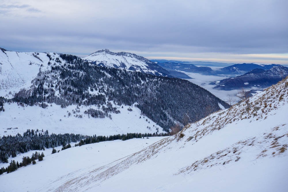 en montant au Beau Mollard