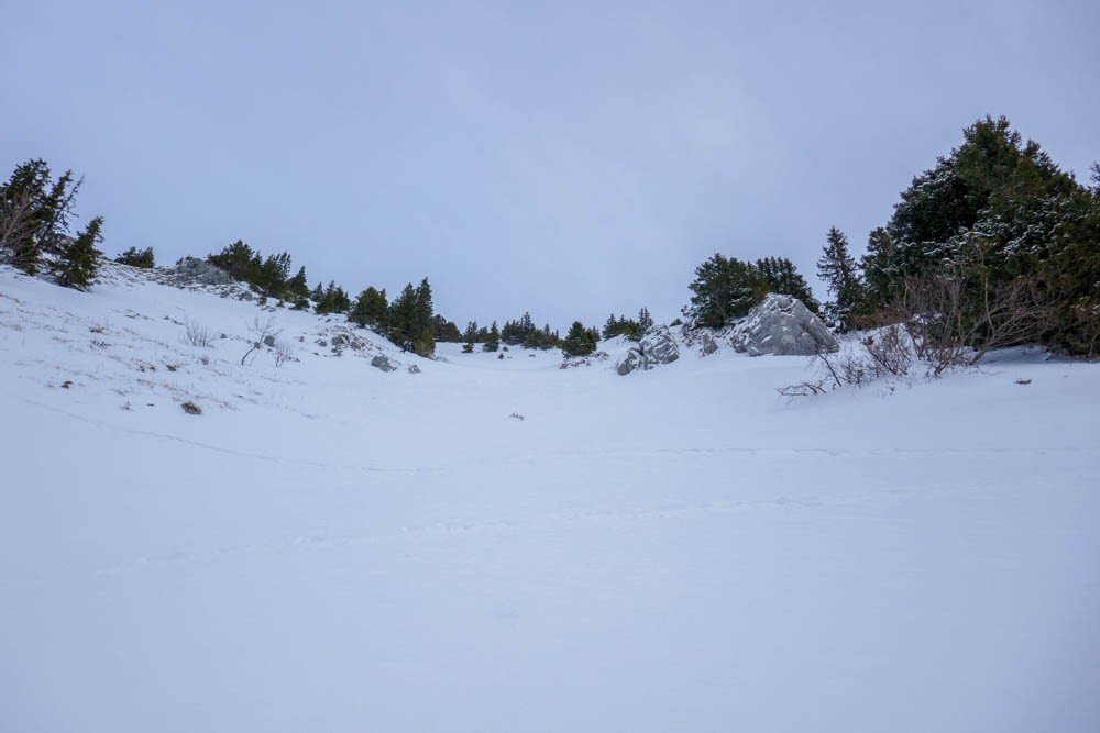 une combe a peu près remplie
