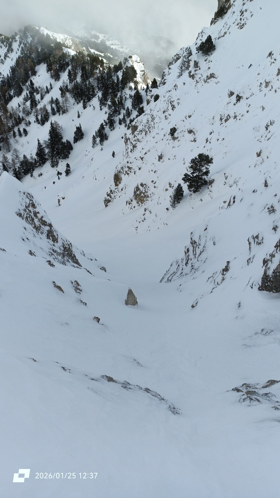 Couloir de sortie un peu sec 