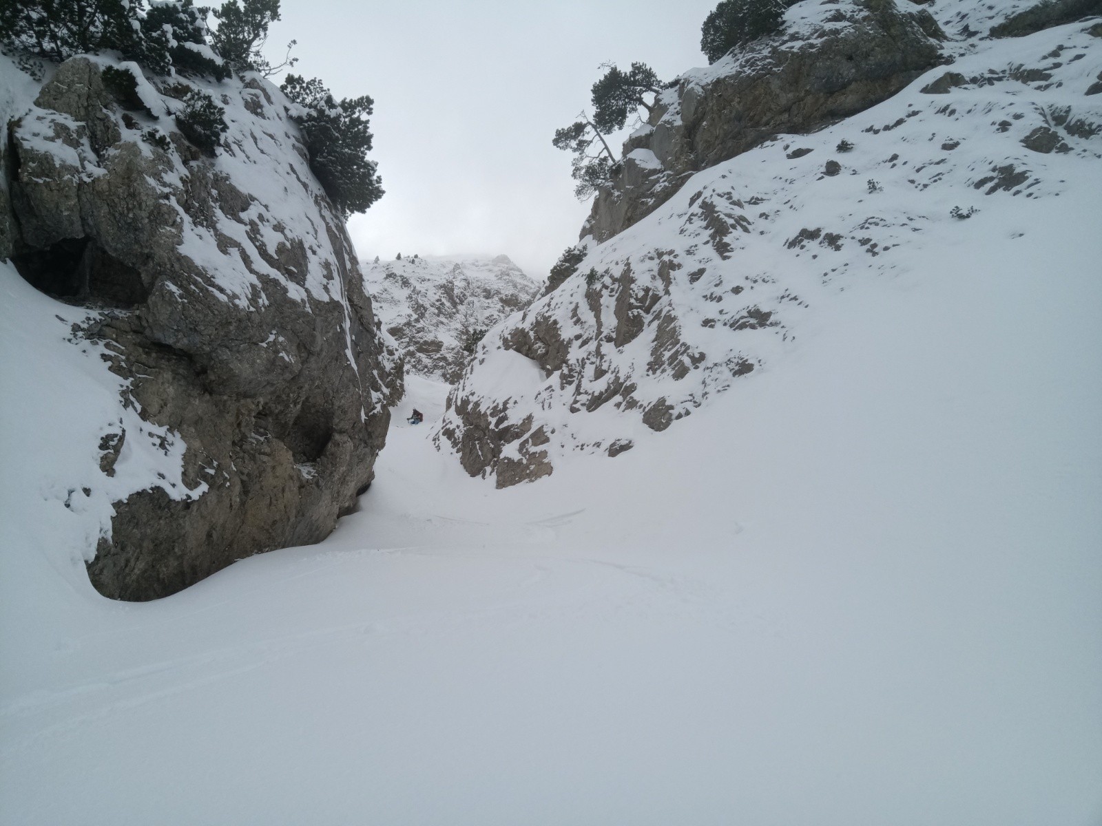 Goulet final dans le vallon sous le Petit Veymont
