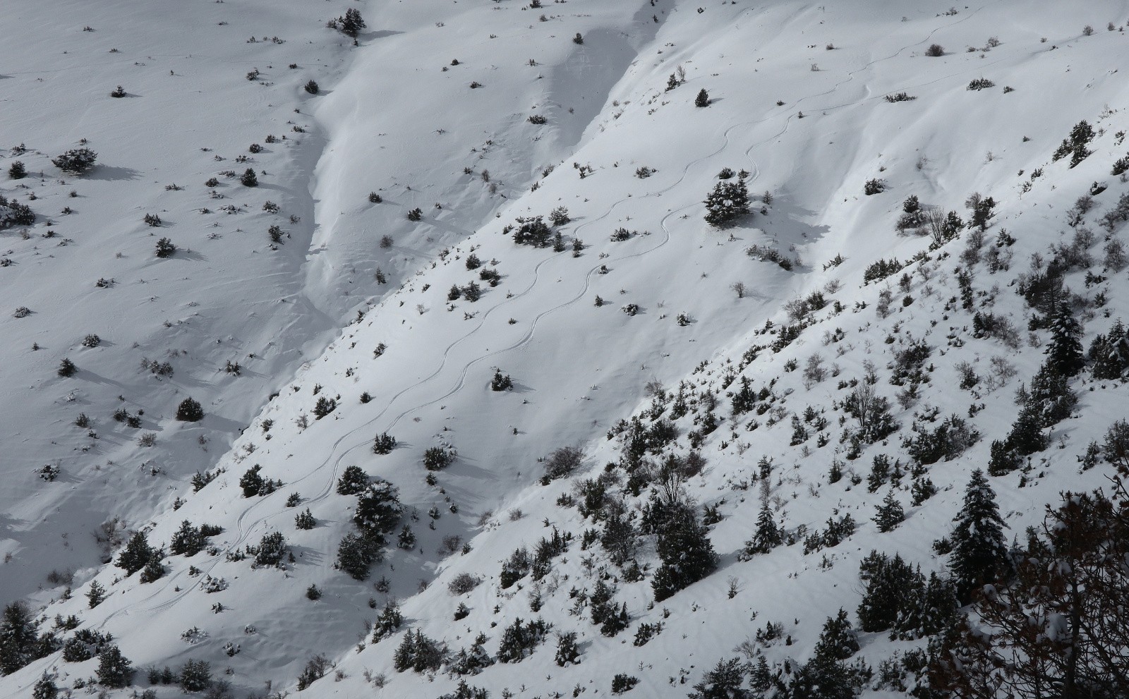 Traces de la première descente&nbsp;