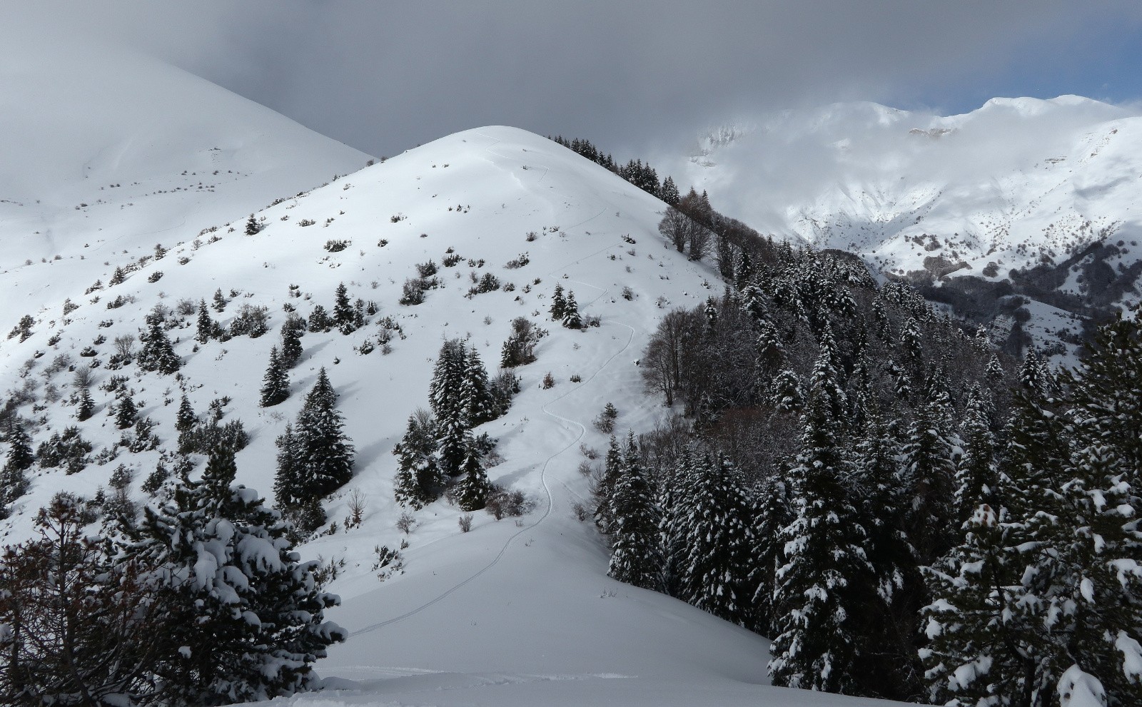 Trace du matin sur la bosse 1680m&nbsp;
