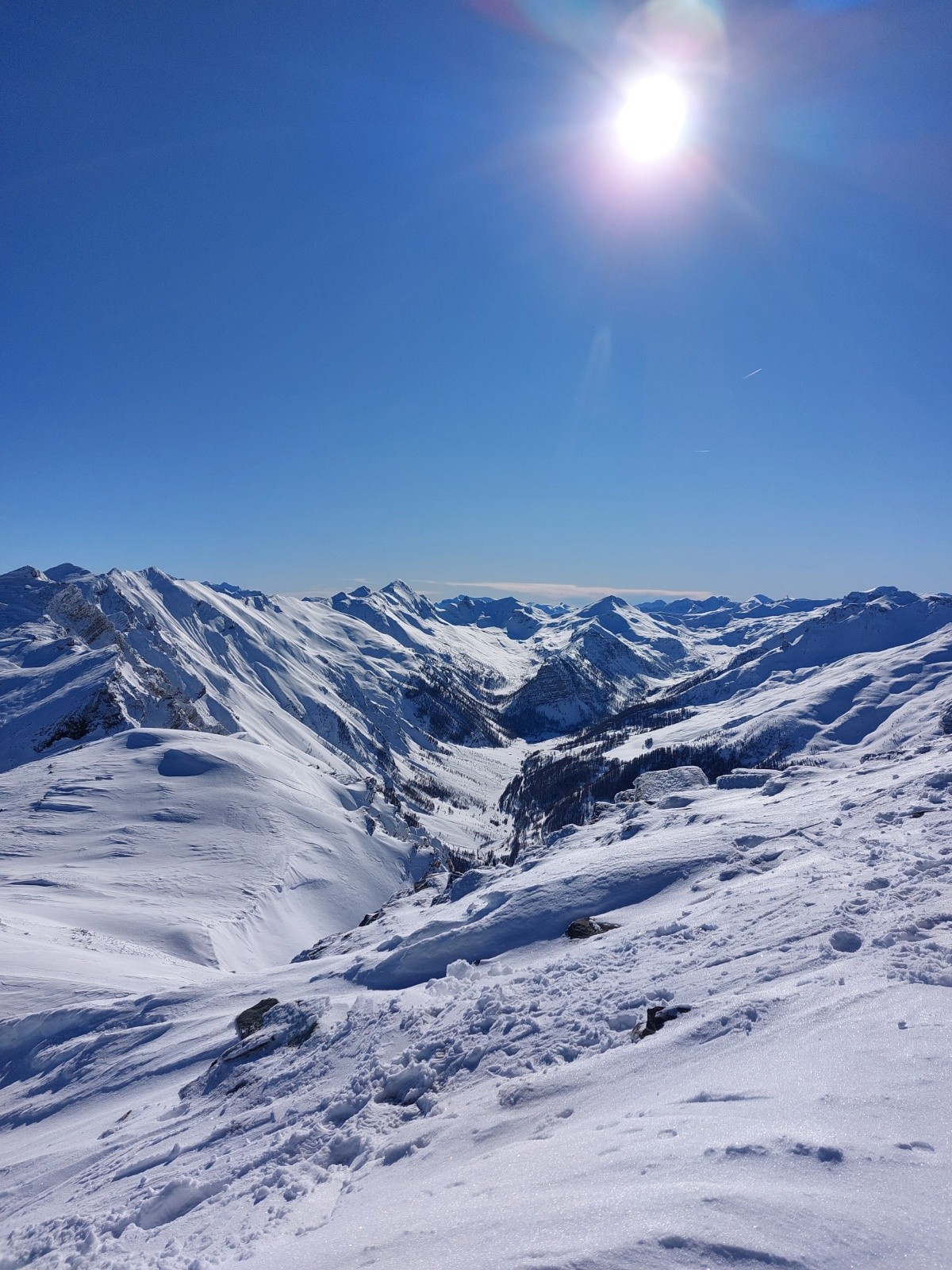 vue depuis le sommet vers le Nord&nbsp;