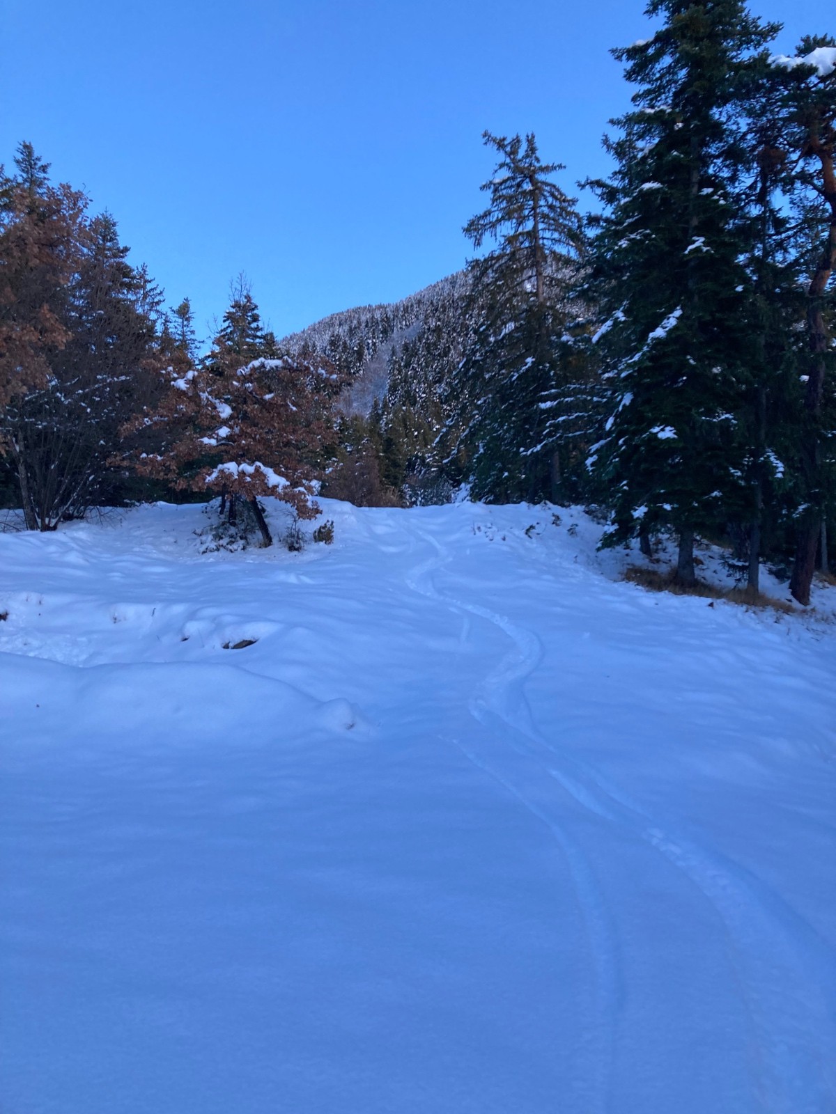 Fin de la descente sur la crête