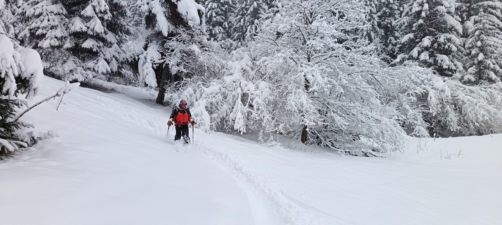 &nbsp;Sortie du chemin à la descente&nbsp;