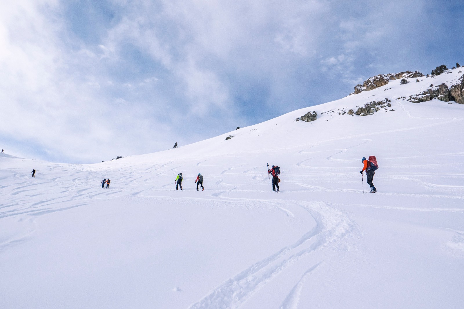 Le groupe arrive au col de Botte