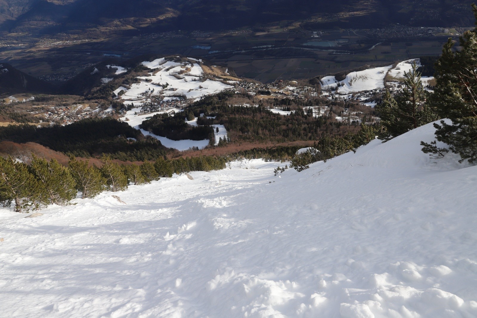 &nbsp;L'avalanche vue du haut