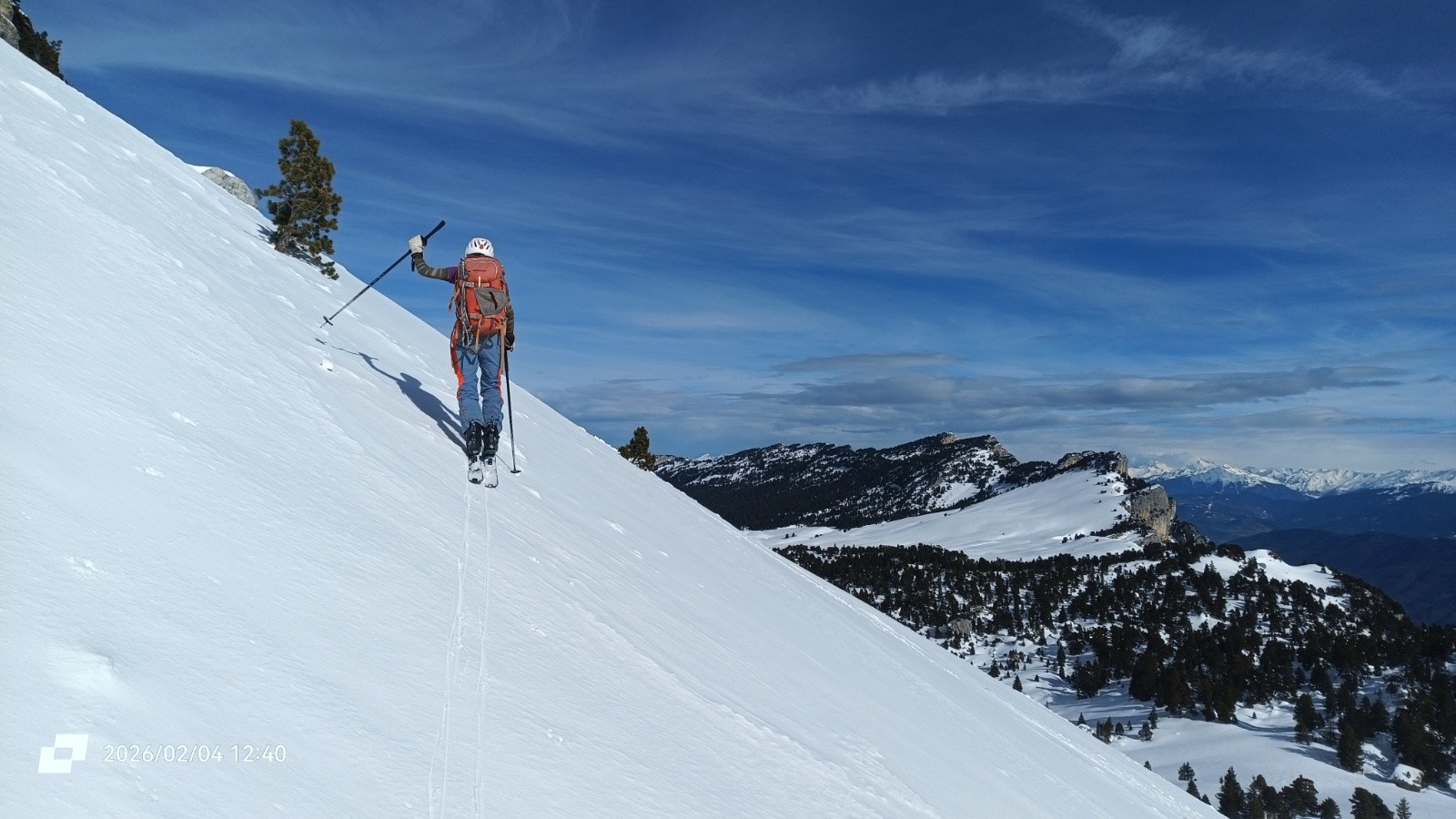 Glad' dans la face Est des Lances 