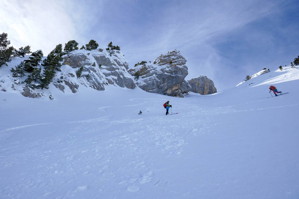 sous la rampe de la 1ere descente