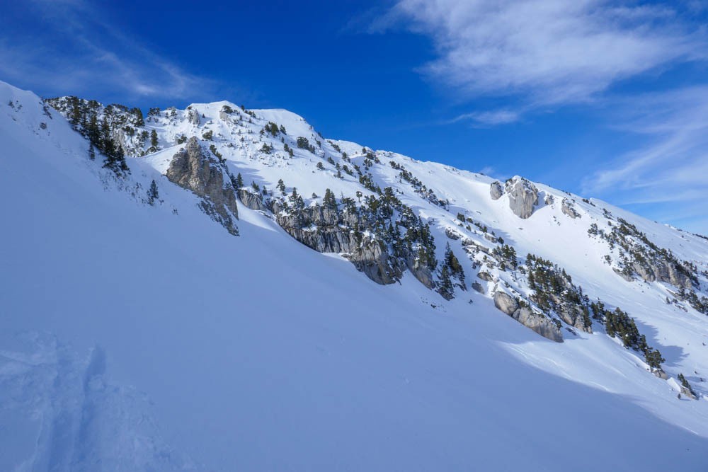 en montant au Dome de Bellefond