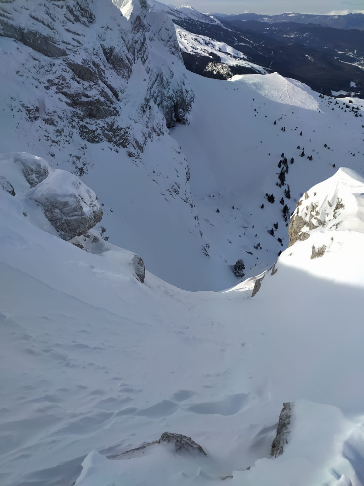 &nbsp;Partie supérieure depuis l'entrée