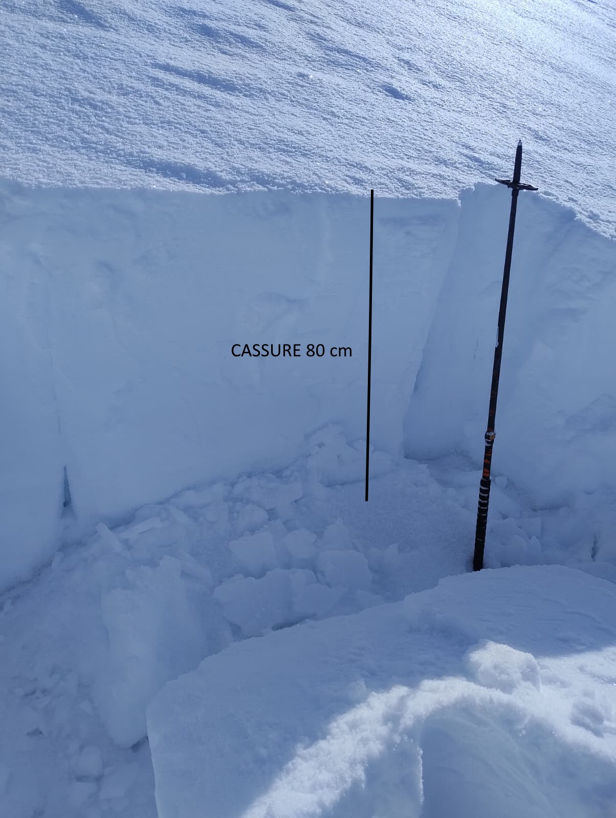 Test ECT après détachement du bloc de 80 cm d'épaisseur&nbsp;